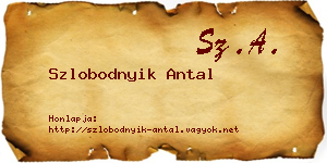Szlobodnyik Antal névjegykártya